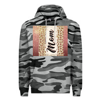Slate Camo Rose gold mom leopard glitter Premium Hoodie - CowGirlArtShop