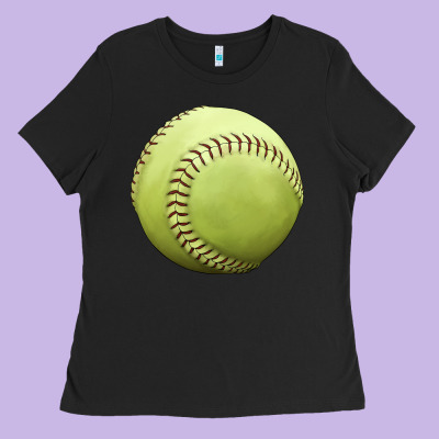 Softball Ball Ladies Tee Designed By Jahusdesignshop
