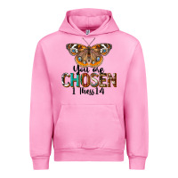 Fuchsia Pink You Are Chosen Religious Urban Hoodie - LillyAllenDesigns