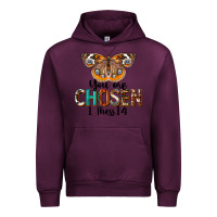 Mauve Wine You Are Chosen Religious Urban Hoodie - LillyAllenDesigns