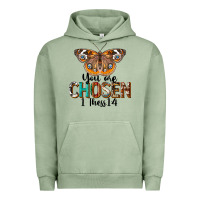 Pigment Oil Green You Are Chosen Religious Urban Hoodie - LillyAllenDesigns