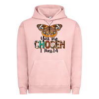Pigment Salmon You Are Chosen Religious Urban Hoodie - LillyAllenDesigns