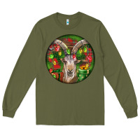 Army Green Spanish Goat Christmas Ornament Long Sleeve Tee - LillyAllenDesigns