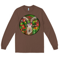 Chestnut Spanish Goat Christmas Ornament Long Sleeve Tee - LillyAllenDesigns
