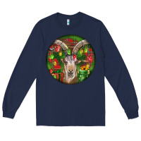 Navy Spanish Goat Christmas Ornament Long Sleeve Tee - LillyAllenDesigns