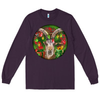Plum Spanish Goat Christmas Ornament Long Sleeve Tee - LillyAllenDesigns