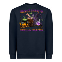 Navy this witch needs coffee before any hocus pocus Heavyweight Sweatshirt - BarkalooDesign