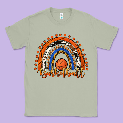 Basketball Rainbow Classic Tee Designed By Ranaportraitstore