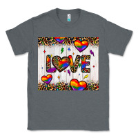 Charcoal Heather love hearts pride tumbler Classic Tee - JahusDesignShop