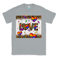 Heather Grey love hearts pride tumbler Classic Tee - JahusDesignShop
