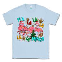 Dusty Blue christmas fla la la la la mingo Classic Tee - MaliasSmallBusiness
