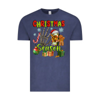 Vintage Denim christmas season Vintage Tee - MaliasSmallBusiness