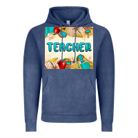 Vintage Denim teacher Vintage Hoodie - MaliasSmallBusiness
