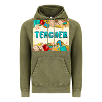 Vintage Olive teacher Vintage Hoodie - MaliasSmallBusiness
