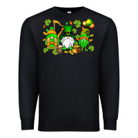 Black St. Patrick's Day gnomes Premium Sweatshirt - OliviaCreatesArt