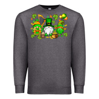 Charcoal Heather St. Patrick's Day gnomes Premium Sweatshirt - OliviaCreatesArt