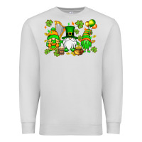 Dove Grey St. Patrick's Day gnomes Premium Sweatshirt - OliviaCreatesArt