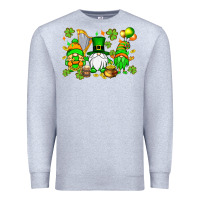Heather Grey St. Patrick's Day gnomes Premium Sweatshirt - OliviaCreatesArt