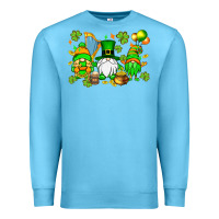 Ocean Blue St. Patrick's Day gnomes Premium Sweatshirt - OliviaCreatesArt