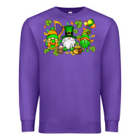 Purple St. Patrick's Day gnomes Premium Sweatshirt - OliviaCreatesArt