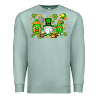 Seafoam St. Patrick's Day gnomes Premium Sweatshirt - OliviaCreatesArt
