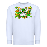 White St. Patrick's Day gnomes Premium Sweatshirt - OliviaCreatesArt