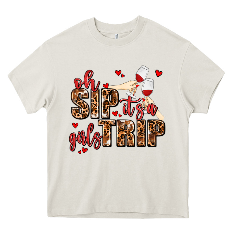Oh Sip Its A Girls Trip Heavy Core Tee by AdoDesignShop | Teevron