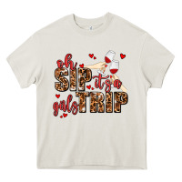 Cream oh sip its a girls trip Heavy Core Tee - AdoDesignShop