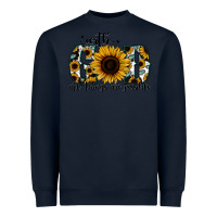 Navy with god all things are possible sunflower Heavyweight Sweatshirt - Jasminsmagicworld