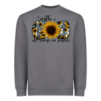 Storm with god all things are possible sunflower Heavyweight Sweatshirt - Jasminsmagicworld