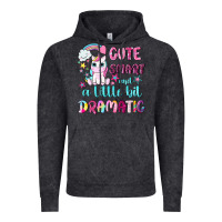 Vintage Black cute smart and a little bit dramatic with unicorn Vintage Hoodie - NancyCooperArtShop