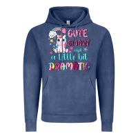 Vintage Denim cute smart and a little bit dramatic with unicorn Vintage Hoodie - NancyCooperArtShop