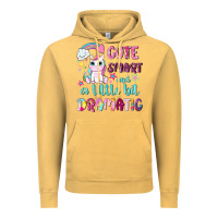 Vintage Mustard cute smart and a little bit dramatic with unicorn Vintage Hoodie - NancyCooperArtShop