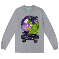 Heather Grey Halloween Frog With Crystal Ball Long Sleeve Tee - LillyAllenDesigns
