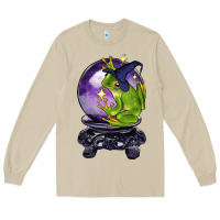 Mushroom Halloween Frog With Crystal Ball Long Sleeve Tee - LillyAllenDesigns