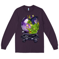 Plum Halloween Frog With Crystal Ball Long Sleeve Tee - LillyAllenDesigns