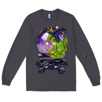 Smoke Halloween Frog With Crystal Ball Long Sleeve Tee - LillyAllenDesigns