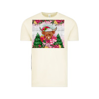 Vintage Arctic pink christmas cow Vintage Tee - MaliasSmallBusiness