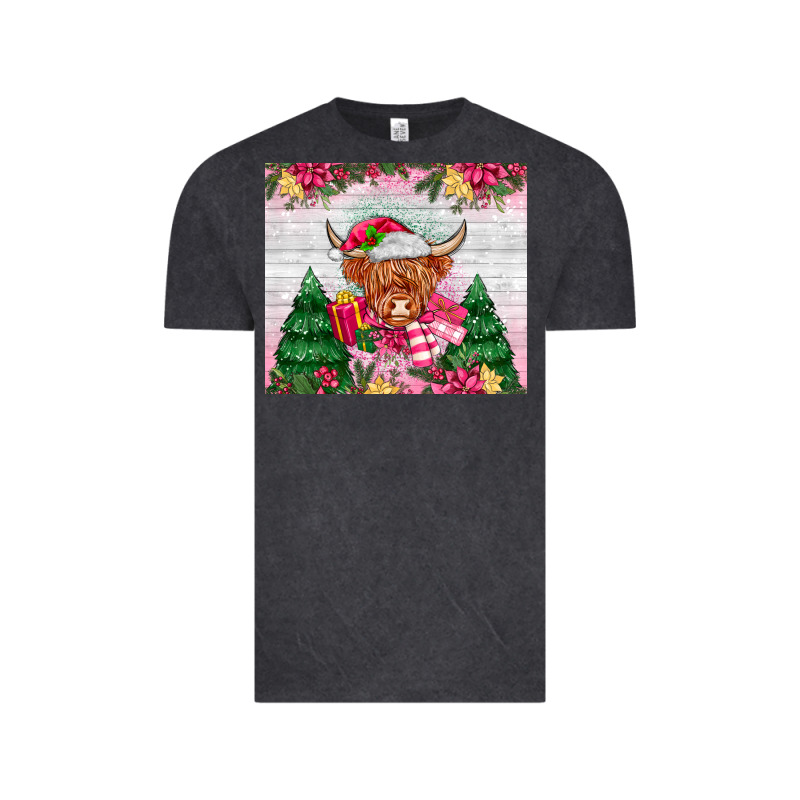 Pink Christmas Cow Vintage Tee by MaliasSmallBusiness | Teevron
