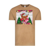 Vintage Camel pink christmas cow Vintage Tee - MaliasSmallBusiness