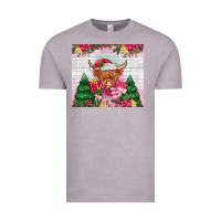 Vintage Zinc pink christmas cow Vintage Tee - MaliasSmallBusiness