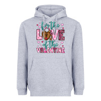 Heather Grey for the love of the valentine Heavyweight Hoodie - OliviaCreatesArt