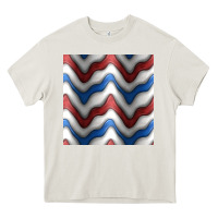 Cream 4th july stripes seamless pattern Heavy Core Tee - BundleAndBundleShop