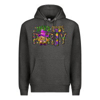 Charcoal Heather Mardi Gras party Premium Hoodie - HowdyJamesFarm