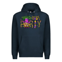 Navy Mardi Gras party Premium Hoodie - HowdyJamesFarm