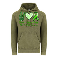 Vintage Olive Peace Love Cure Non Hodgkins Lympoma Vintage Hoodie - Jasminsmagicworld