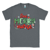Charcoal Heather one merry nurse Classic Tee - MaliasSmallBusiness