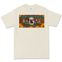 Bone western heifer mom with sunflowers and turquoise license plate Premium Tee - Artiststas