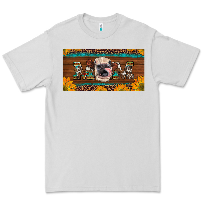 Western Heifer Mom With Sunflowers And Turquoise License Plate Premium Tee by Artiststas | Teevron