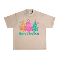 French Oak merry christmas glitter trees Urban Heavy Tee - MaliasSmallBusiness
